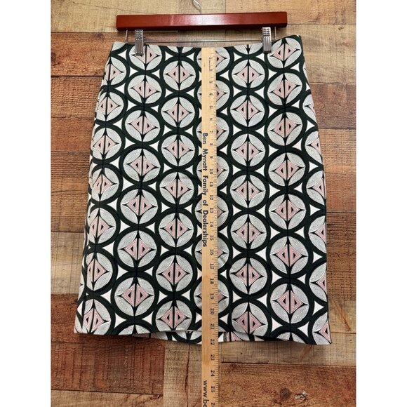 Ann Taylor Geometric MCM Print Pencil Skirt Size 4 - Picture 3 of 9